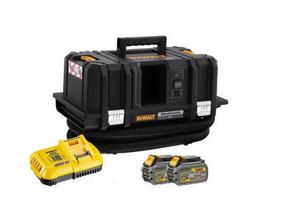 DeWalt DCV586MT2-GB FLEXVOLT Cordless Dust Extractor, with 2x 54V 6ah Li-on Batteries, Dust Class M
